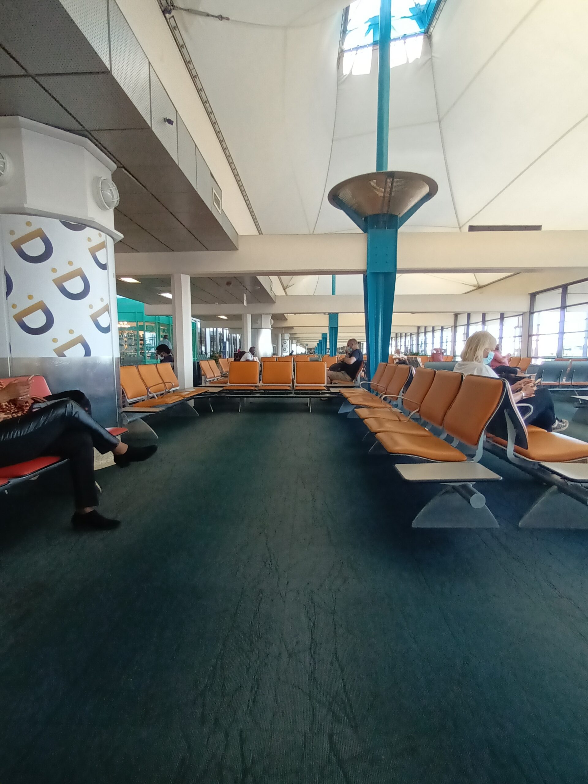 Waiting area at Barbados airport