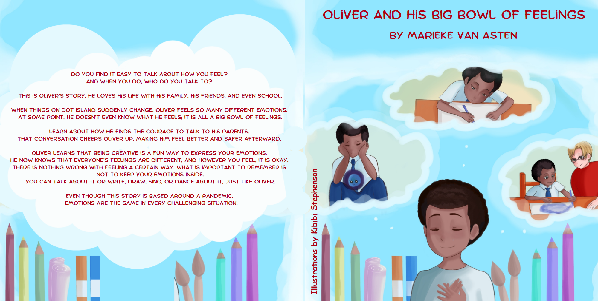 The cover of Oliver and his big bowl of feelings.